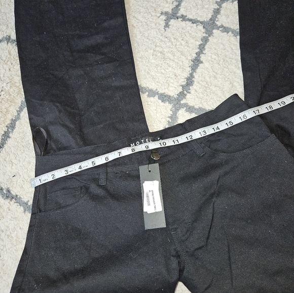 Motel jopan trouser twill mid rise flare leg pant size medium - Picture 5 of 6